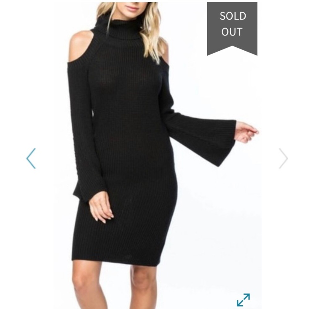 Socialite Cold Shoulder Sweater Dress
